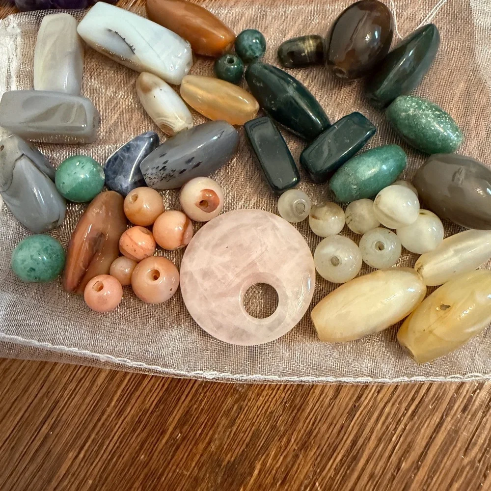 Gemstone Bead Lot | Amethyst Strand + Rose Quartz Donut | Jewelry Making - Picture 4 of 4